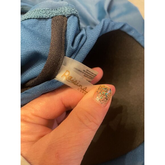 Plus Size  Raisins Curve Stingray Swim Suit Teal Blue One Piece $98 - Picture 8 of 9